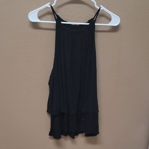 LOFT Elegant Black Double-Layer Tank Top 🖤
